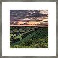 Sunrise Over The Punchbowl, Exmoor, England, Uk Framed Print