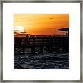 Sunrise Over The Safety Harbor Pier Framed Print