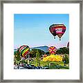 Sunrise With The Balloons Framed Print