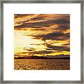 Sunset At Alki Beach Framed Print