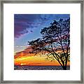 Sunset At Chesapeake Beach Framed Print
