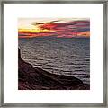 Sunset At Chimney Bluffs Framed Print