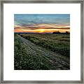 Sunset At Fern Ridge Wildlife Area Framed Print