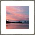 Sunset At Flathead Lake Framed Print