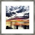 Sunset At Seaside Framed Print