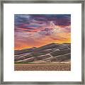 Sunset At The Dunes Framed Print