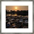 Sunset At Trang An Framed Print