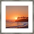 Sunset At Ucsb Framed Print