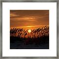 Sunset Behind The Sand Dunes Framed Print