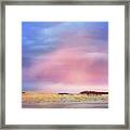 Sunset Clouds On Popham Beach, Phippsburg, Maine Framed Print
