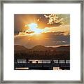 Sunset Dock Framed Print