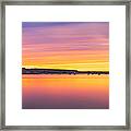 Sunset From Ferry Beach Framed Print