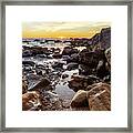 Sunset Hidden Beach. Framed Print