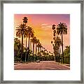 Sunset In Beverly Hills Framed Print
