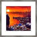 Sunset In Garbage Land 42 Framed Print
