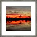 Sunset In Romeoville, Illinois Framed Print