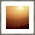 Sunset In The Vancouver Island Rainforest - Portrait Orientation Framed Print