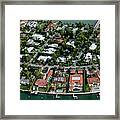 Sunset Islands Miami Beach Aerial View Framed Print