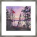 Sunset Lakeside Framed Print