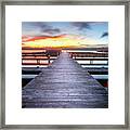 Sunset Midway Marina Fulton Mississippi Tenn Tom Waterway Framed Print