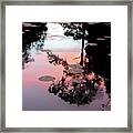Sunset On A Florida Pond Framed Print
