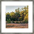 Sunset On Core Creek Marsh In North Carolina Framed Print