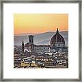 Sunset On Florence Framed Print