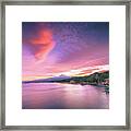 Sunset On Mount Etna Framed Print