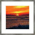 Sunset On The Horizon, Perdido Key, Florida Framed Print