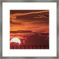 Sunset On The Pier Framed Print