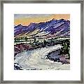 Sunset On The Yellowstone Framed Print