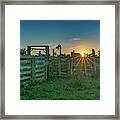 Sunset Over Cow Town Iv Framed Print