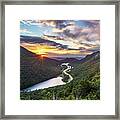 Sunset Over Franconia Notch Framed Print