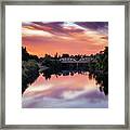 Sunset Over The American River Framed Print
