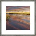 Sunset Over The Marsh Framed Print