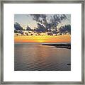 Sunset Over The Sea Framed Print