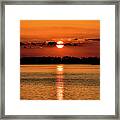 Sunset Reflection On Pensacola Bay Framed Print