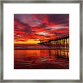 Sunset Reflections In Oceanside Framed Print