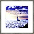 Sunset Sailing At Edmonds Washington Framed Print