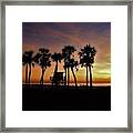 Sunset Silhouettes Framed Print