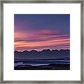 Sunset West Of Carstairs Alberta Framed Print