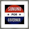 Sununu For Governor Framed Print
