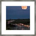 Super Moon Rising Over Plum Island Framed Print