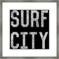 Surf City Framed Print