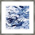 Surfing The Waves Of The Ocean Abstract Contemporary Art I Framed Print