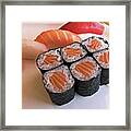 Sushi Salmon Plus Framed Print