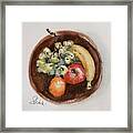 Sustenance In A Wooden Bowl Framed Print