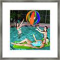 Swimming Pool Pinup Framed Print