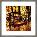 Swinging In Autumn Trees Original Photograph Framed Print