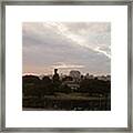 Sydney Harbor Sunset Panorama Framed Print